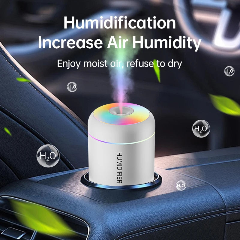 Mini umidificador de ar elétrico 180ml, difusor de aroma elétrico, purificador de óleo essencial, aromaterapia, luzes para carro, casa, quarto